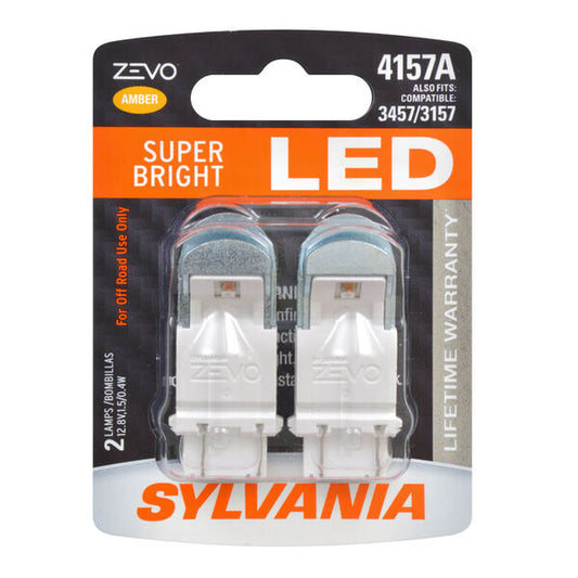 Sylvania Automotive 31965 Sylvania 4157A Amber Zevo Led Mini, 2 Pack