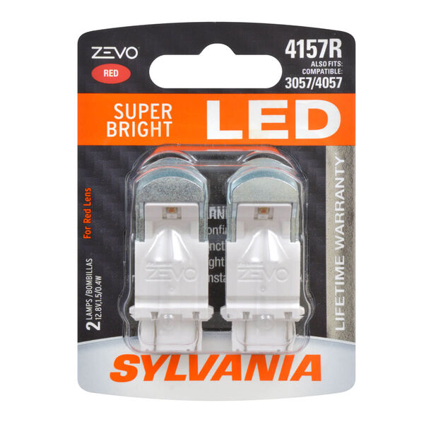 Sylvania Automotive 31967 Sylvania 4157R Red Zevo Led Mini, 2 Pack