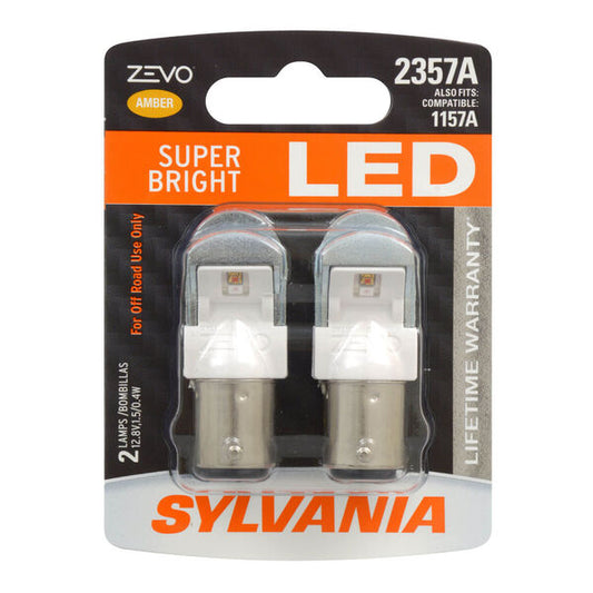 Sylvania Automotive 31985 Sylvania 2357A Amber Zevo Led Mini, 2 Pack