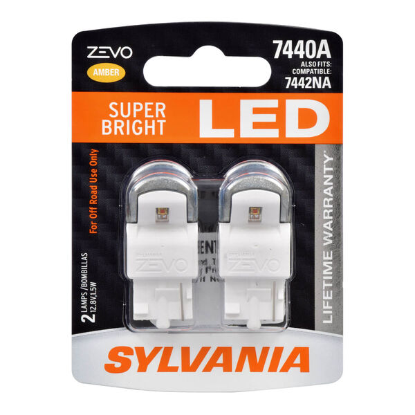 Sylvania Automotive 31993 Sylvania 7440A Amber Zevo Led Mini, 2 Pack