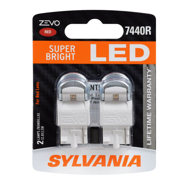 Sylvania Automotive 31998 Sylvania 7440R Red Zevo Led Mini, 2 Pack