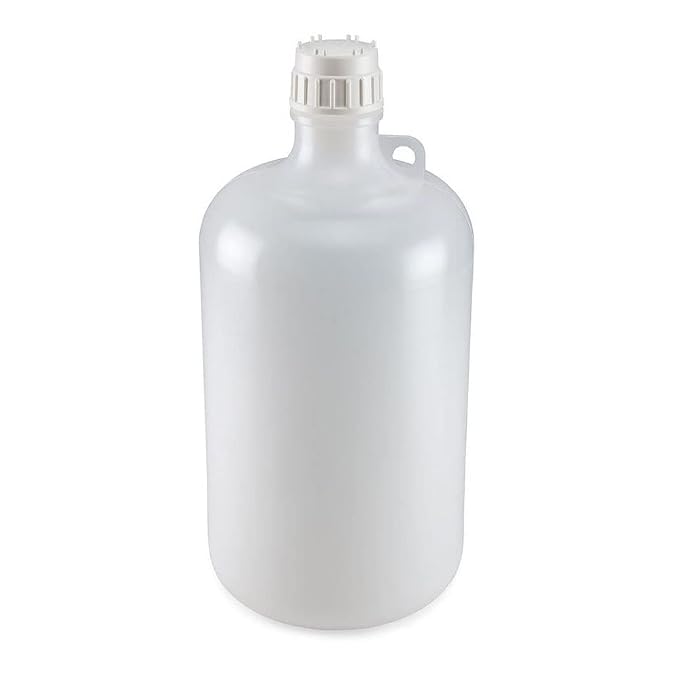 Globe Scientific 7072000 Bottle Narrow Mouth LDPE Bottle Attached PP Screw Cap 2 Litres (0.5 Gallons)