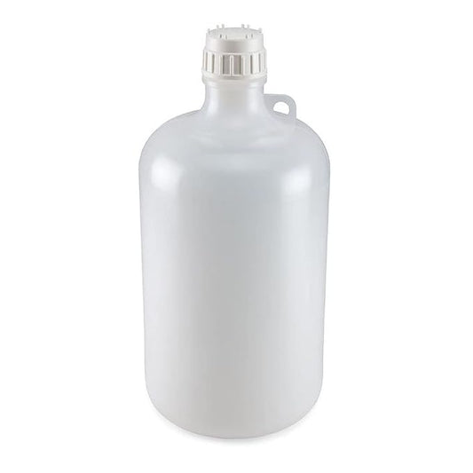 Globe Scientific 7072000 Bottle Narrow Mouth LDPE Bottle Attached PP Screw Cap 2 Litres (0.5 Gallons)
