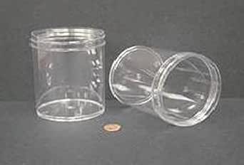 Globe Scientific 6398 Jar Wide Mouth 480mL (16oz) PS 89mm Opening 3 1/8 x 4" (Screw Cap Packaged Separately)