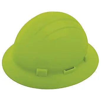 Delta Plus WEL19390HL Americana® Full Brim with Accessory Slots and 4-Point Slide-Lock Suspension, Hi Viz Lime
