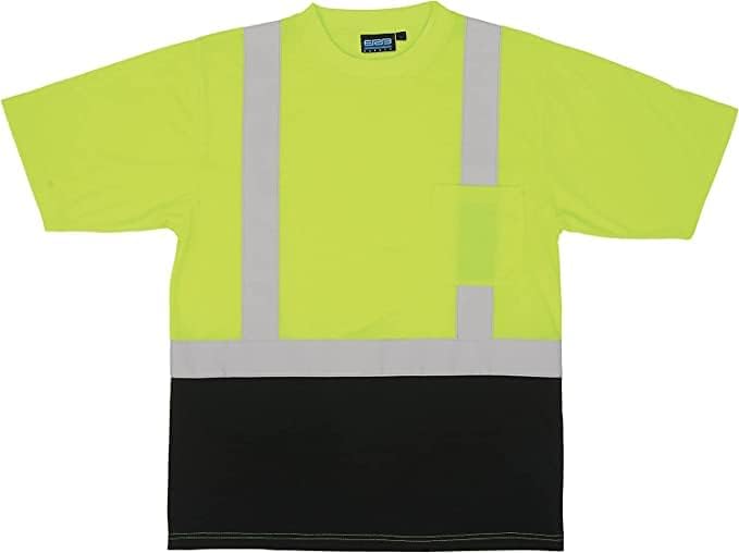Delta Plus WEL62303HL2X 9206SEG Type R, Class 3 Birdseye Mesh Short Sleeve T-shirt with Segmented Tape, Hi Viz Lime, 2X