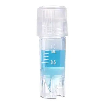 Globe Scientific 3032-1 Cryogenic Vials 1.0ml Sterile External Threads Attached Screwcap with O-ring seal CB SS PG WS
