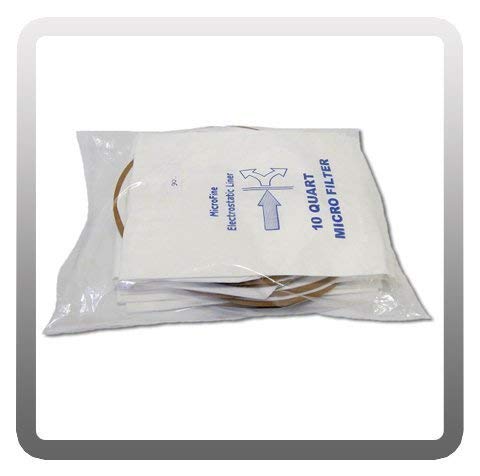 Sandia 10-0006 - 10 Qt Vacuum Micro-Lined Filter Bag (10Pk)