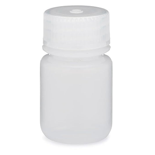 Globe Scientific 7020030 Bottle Wide Mouth LDPE Bottle Attached PP Screw Cap 30mL 12/Pack