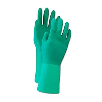 HONEYWELL NORTH® LA132G/9 Nitri-Guard Nitrile Gloves Green 15 Mil (12 PR)