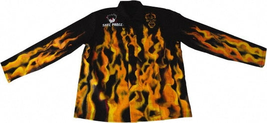 Save Phace 3012404 Welding Jacket With Flames Design - 2XLarge