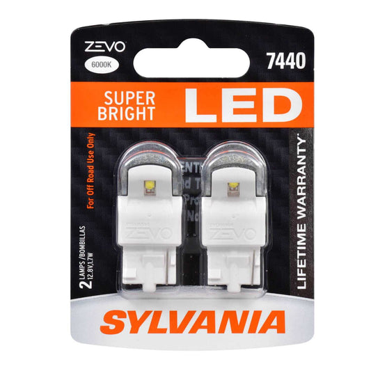 Sylvania Automotive 32696 Sylvania 7440 White Zevo Led Mini, 2 Pack