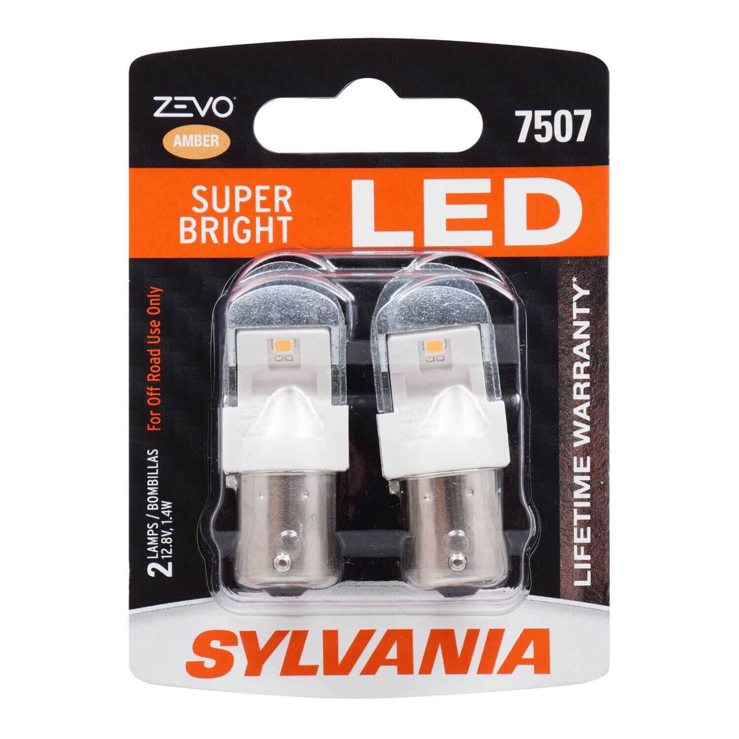 Sylvania Automotive 32699 Sylvania 7507A Amber Zevo Led Mini Bulb, 2 Pack