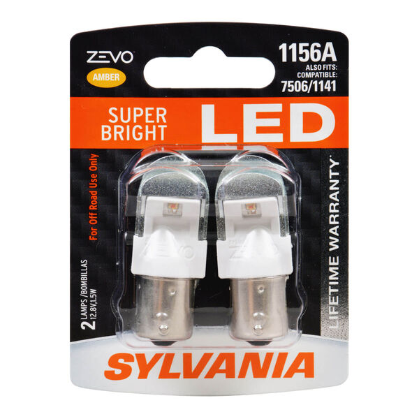 Sylvania Automotive 32705 Sylvania 1156A Amber Zevo Led Mini, 2 Pack