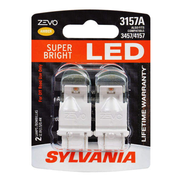 Sylvania Automotive 32711 Sylvania 3157A Amber Zevo Led Mini, 2 Pack