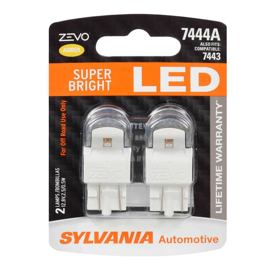 Sylvania Automotive 32717 Sylvania 7444 Amber Zevo Led Mini Bulb, 2 Pack