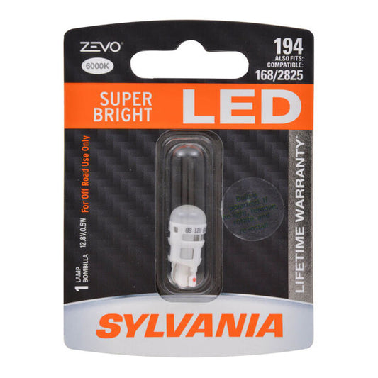 Sylvania Automotive 32720 Sylvania 194 White Zevo Led Mini, 1 Pack