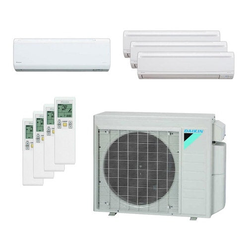 Daikin 36,000 BTU 22 SEER Quad Zone Wall Mounted Daikin Mini-Split Heat Pump System 7+9+12+15