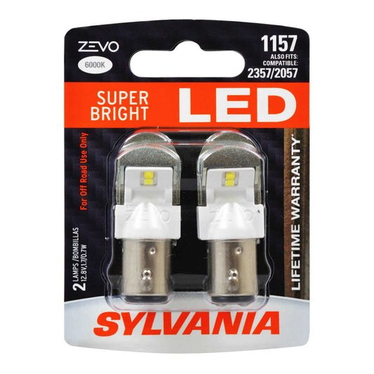 Sylvania Automotive 32737 Sylvania 1157 White Zevo Led Mini, 2 Pack