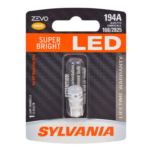 Sylvania Automotive 32748 Sylvania 194A Amber Zevo Led Mini, 1 Pack