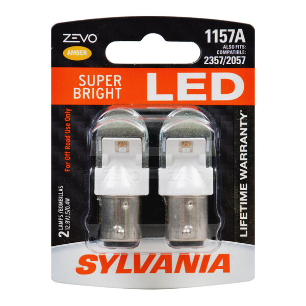 Sylvania Automotive 32770 Sylvania 1157A Amber Zevo Led Mini, 2 Pack