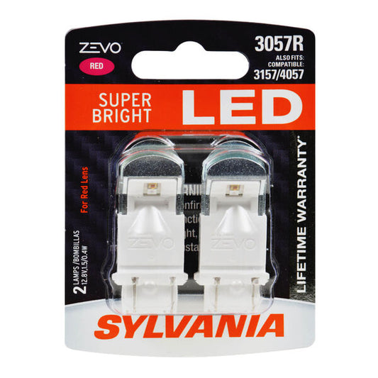 Sylvania Automotive 32771 Sylvania 3057R Red Zevo Led Mini, 2 Pack