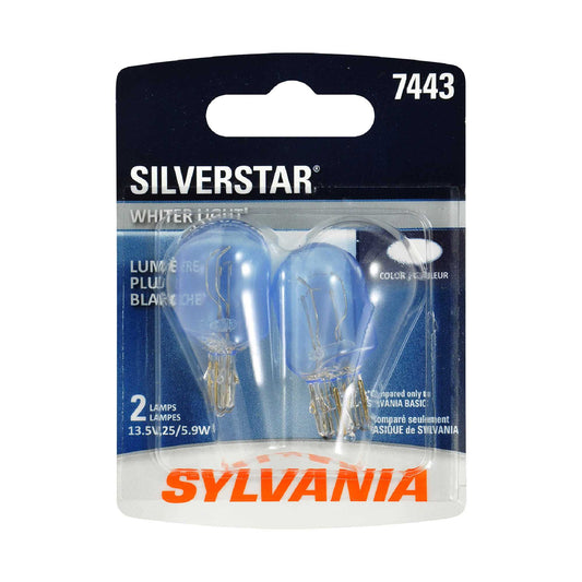 Sylvania Automotive 32842 Sylvania 7443 Silverstar Mini Bulb, 2 Pack