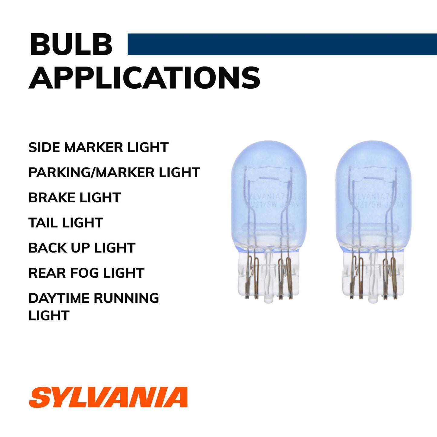 Sylvania Automotive 32842 Sylvania 7443 Silverstar Mini Bulb, 2 Pack