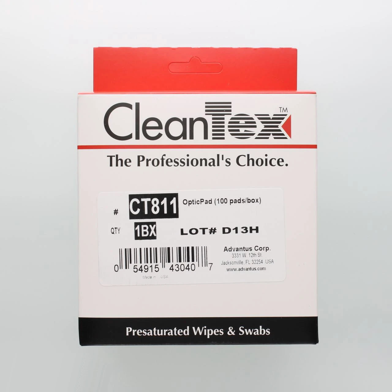 SOS Cleanroom CT811 OpticPad Optical Surface Cleaning Pad - Case