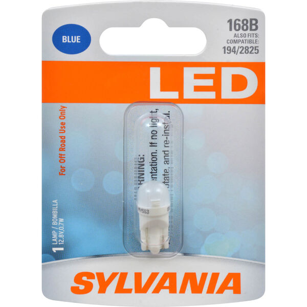 Sylvania Automotive 32953 Sylvania 168B Blue Led Mini Bulb, 1 Pack