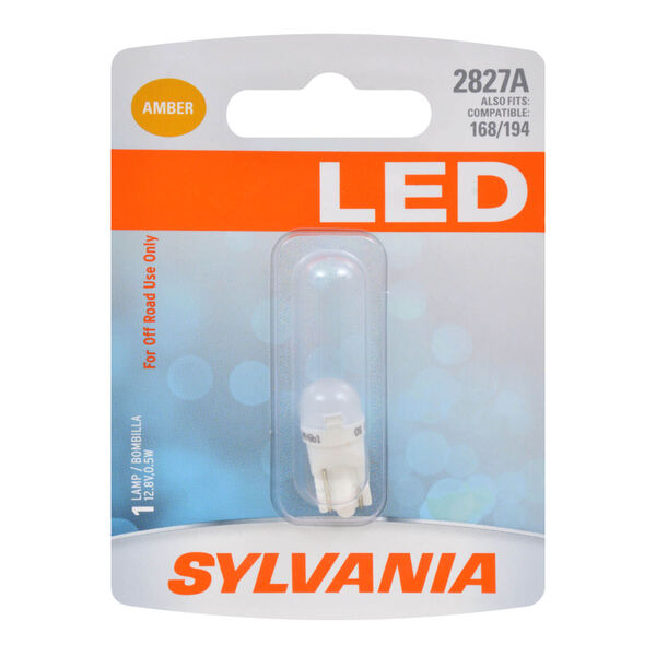 Sylvania Automotive 32966 Sylvania 2827 Amber Syl Led Mini Bulb, 1 Pack