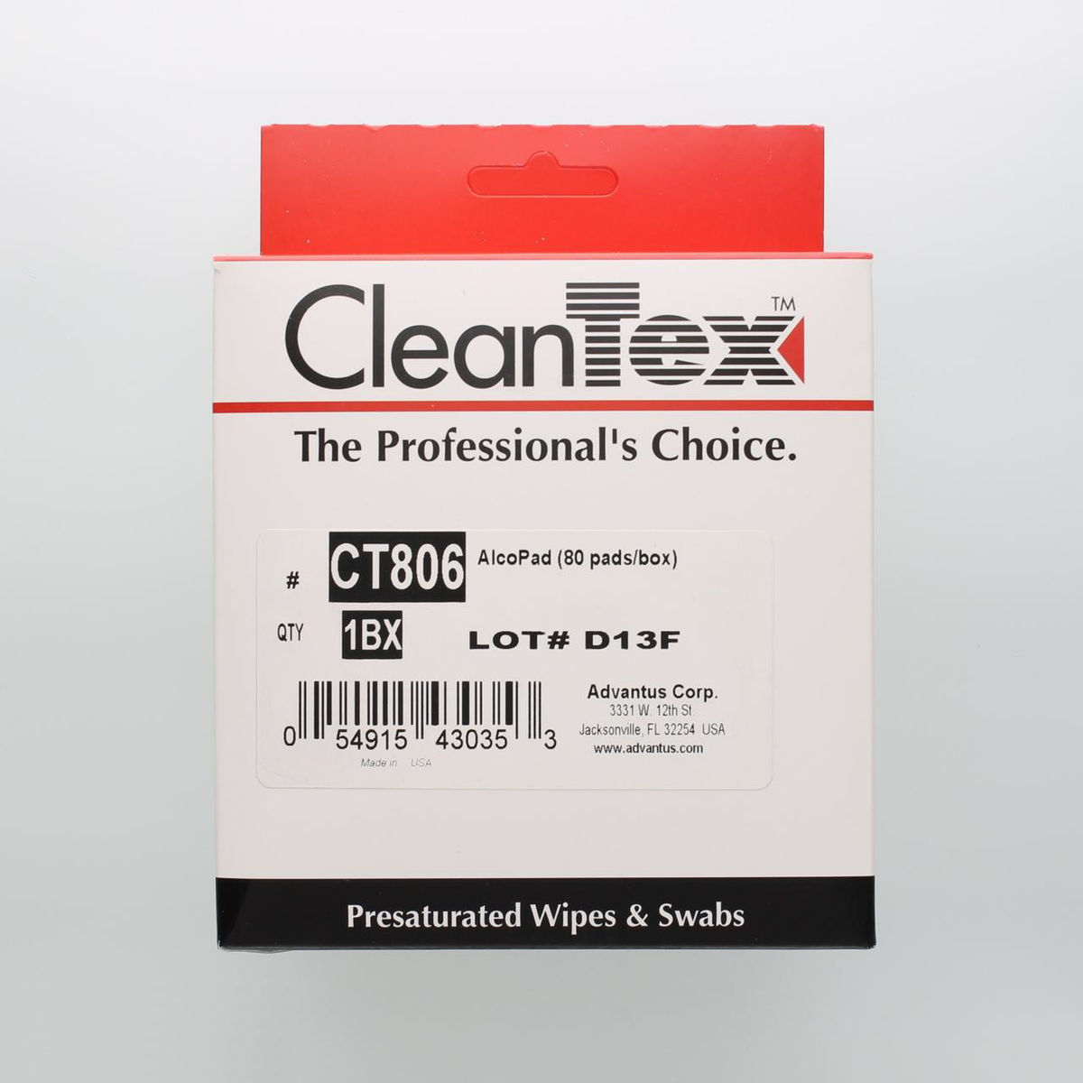 SOS Cleanroom CT806 AlcoPad Electronic Component Cleaner - Case