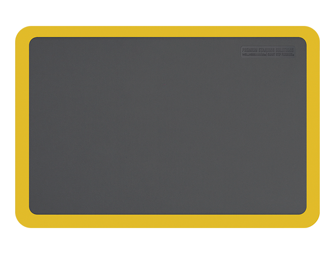 Smart Step 32SSFGRYY Supreme Premium Performance Anti-Fatigue Mat, 3' x 2' x 3/4", Gray w/ Yellow Border