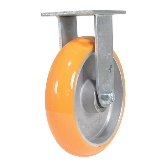 Vestil CST-F34-8X2SI-R Polyurethane Rigid Caster 8 In. Diameter x 2 In. Width 1250 Lb. Capacity Butterscotch/Silver