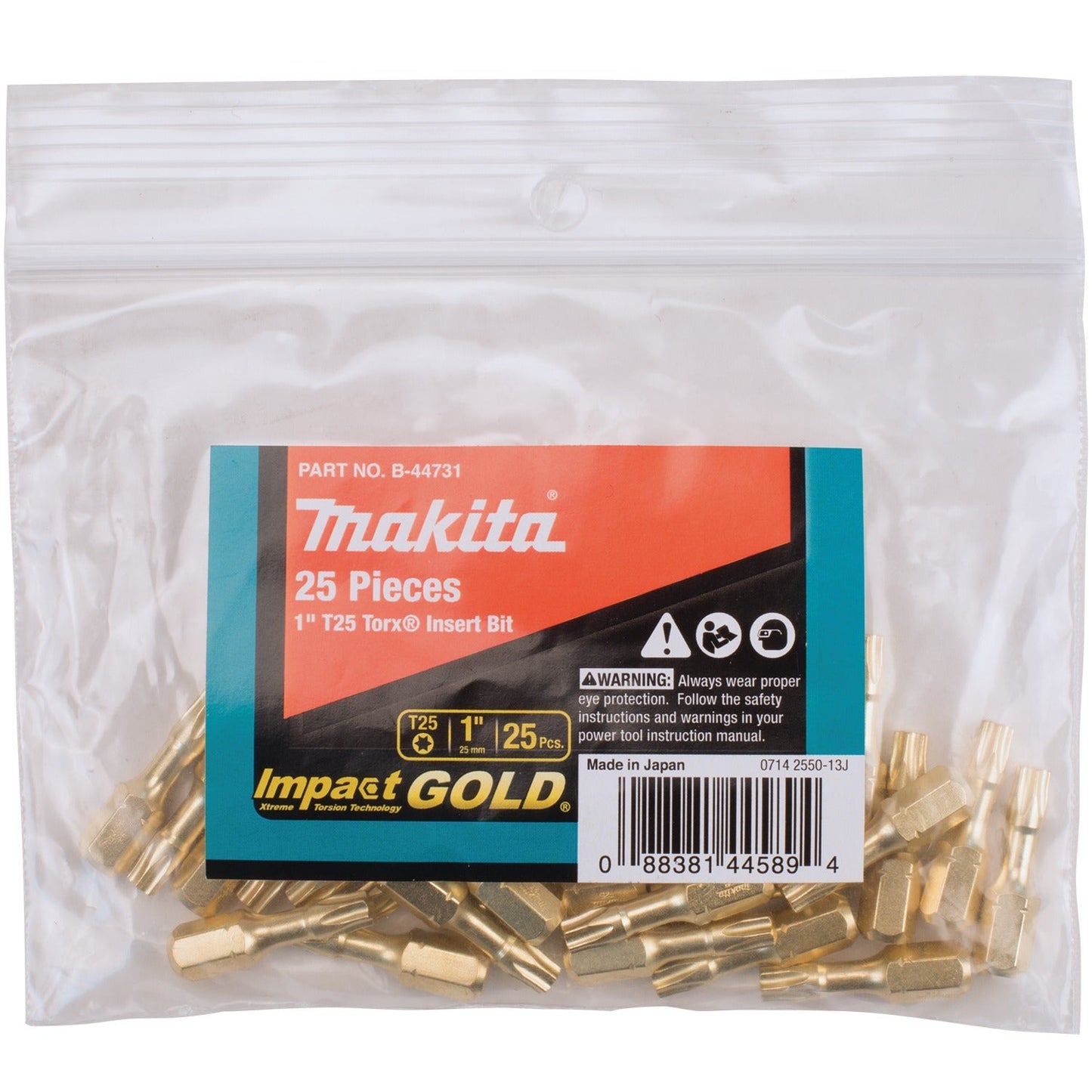 Makita B-44731 Impact GOLD® #25 Torx Insert Bit, 25/pk