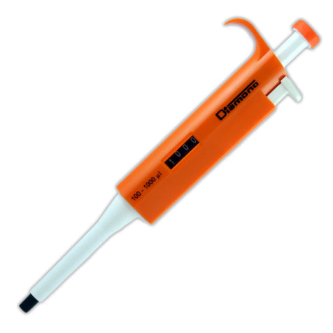 Globe Scientific 3301-50 Pipette Diamond Adjustable Volume 5 - 50uL Yellow