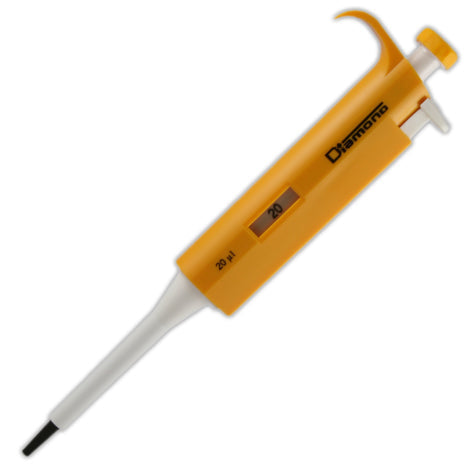 Globe Scientific 3302-20 Pipette Diamond Fixed Volume 20uL Yellow