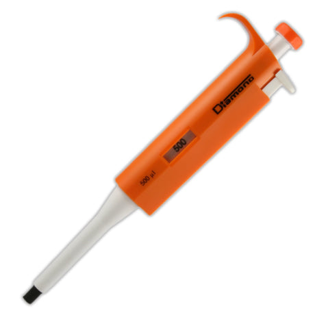 Globe Scientific 3302-500 Pipette Diamond Fixed Volume 500uL Orange