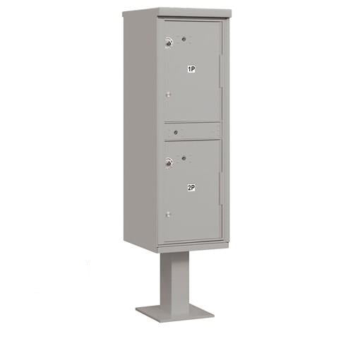 Mailboxes 3302GRY-U Salsbury Outdoor Parcel Locker with 2 Compartments in Gray with USPS Access - Type I