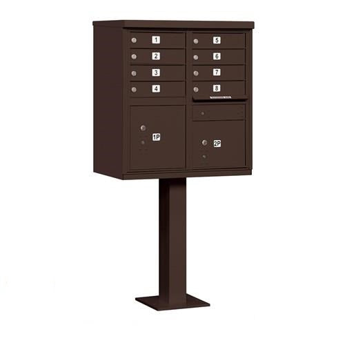 Mailboxes 3308BRZ-U Salsbury Cluster Box Unit with 8 Doors and 2 Parcel Lockers in Bronze with USPS Access - Type I