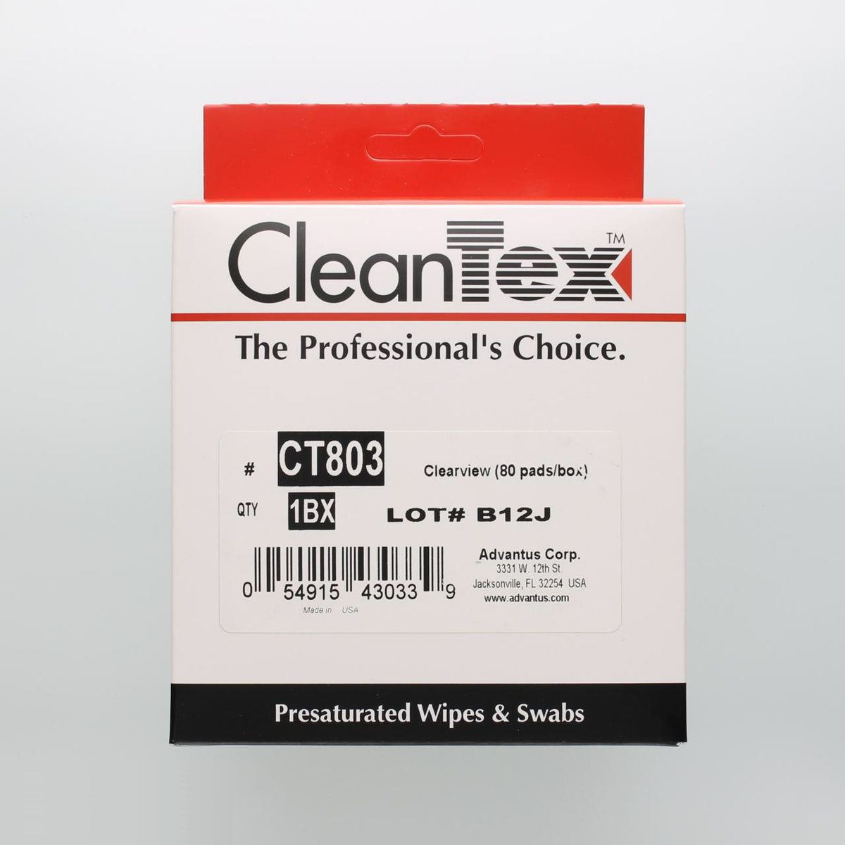SOS Cleanroom CT803 Clearview Computer Screen Wipe - Case