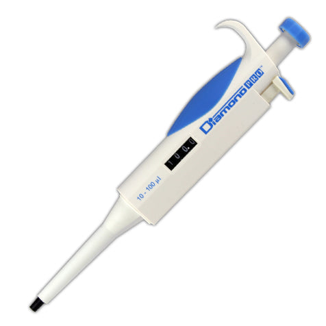 Globe Scientific 3311-100 Pipette Diamond PRO Adjustable Volume 10 - 100uL Blue