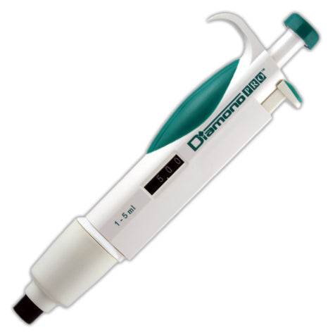 Globe Scientific 3311-5000 Pipette Diamond PRO Adjustable Volume 1000 - 5000uL (1-5mL) Light Green