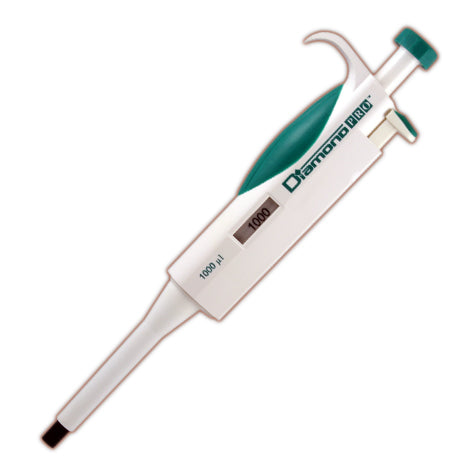 Globe Scientific 3312-1000 Pipette Diamond PRO Fixed Volume 1000uL (1mL) Light Green
