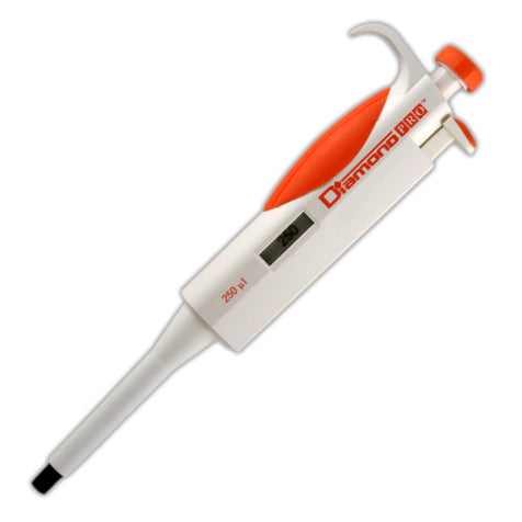 Globe Scientific 3312-250 Pipette Diamond PRO Fixed Volume 250uL Orange