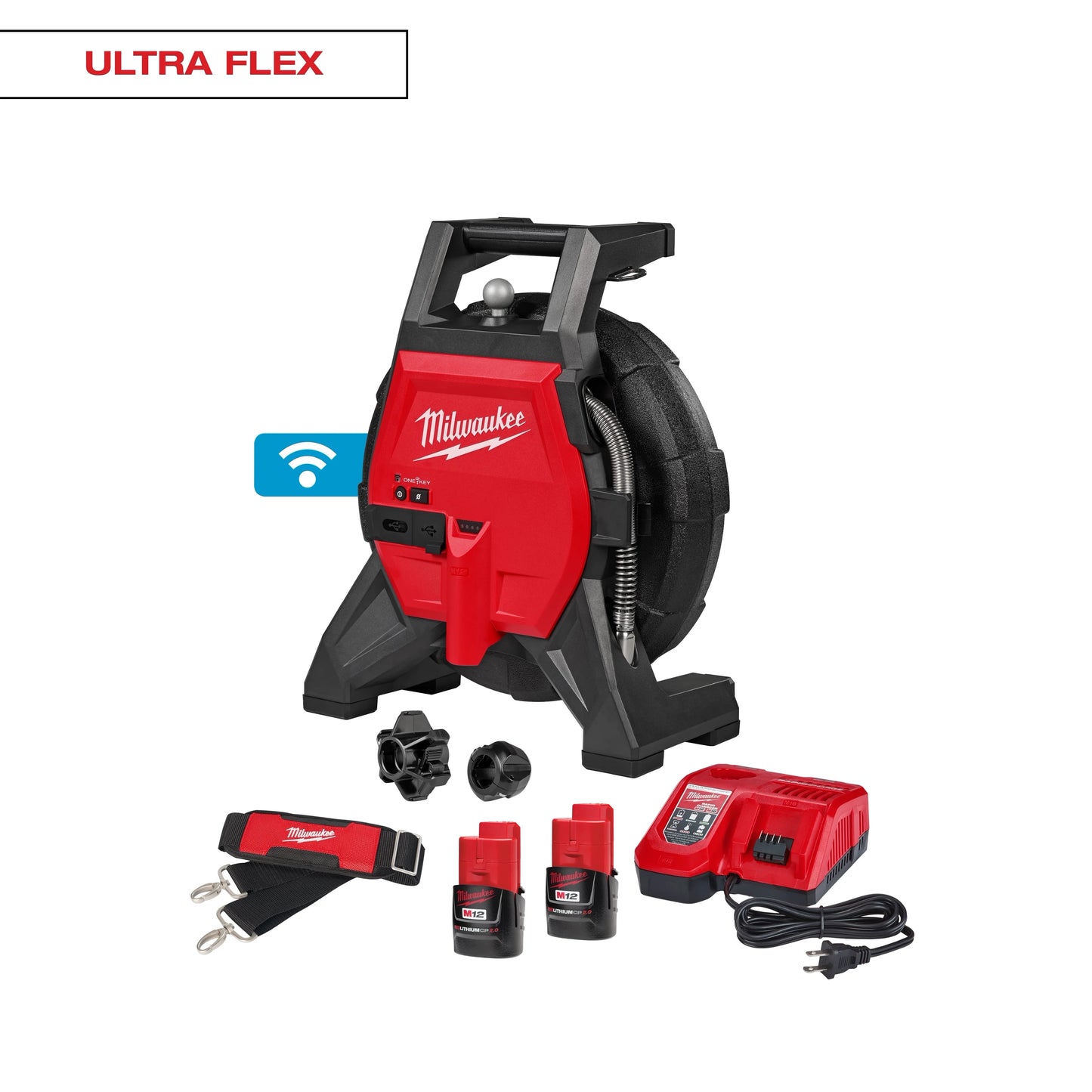 Milwaukee Tool 3318-22A M12™ 65’ Ultra Flex Compact Inspection Camera Kit, 1 ST