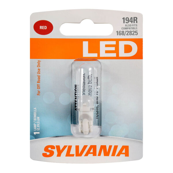 Sylvania Automotive 33216 Sylvania 194R Red Syl Led Mini Bulb, 1 Pack