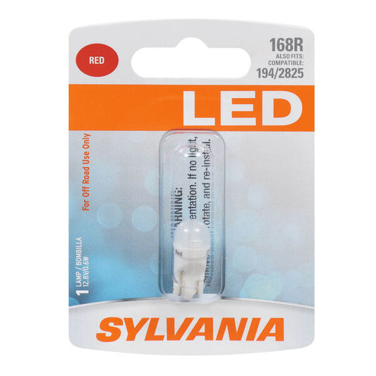 Sylvania Automotive 33254 Sylvania 168R Red Syl Led Mini Bulb, 1 Pack