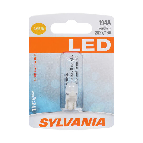 Sylvania Automotive 33260 Sylvania 194A Amber Syl Led Mini Bulb Mini Bulb, 1 Pack