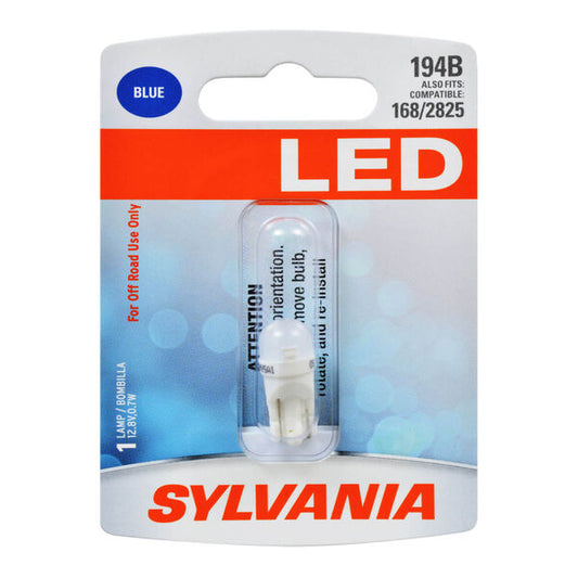 Sylvania Automotive 33262 Sylvania 194B Blue Syl Led Mini Bulb, 1 Pack